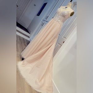 Galina Signature Beaded Organza Dress & Veil